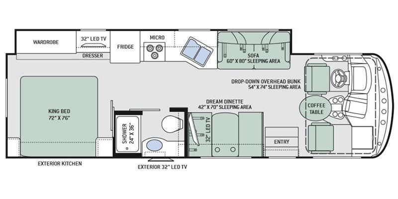 2018 THOR MOTOR COACH WINDSPORT 29M, , floor-plans-day image number 0